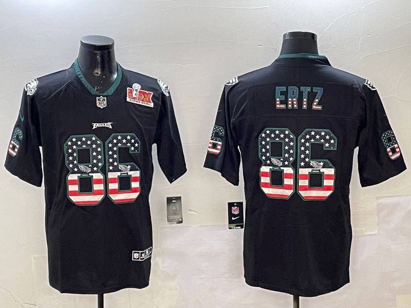 Men Philadelphia Eagles #86 Ertz Black National Flag 2025 Nike Limited NFL Jersey style 2111->philadelphia eagles->NFL Jersey